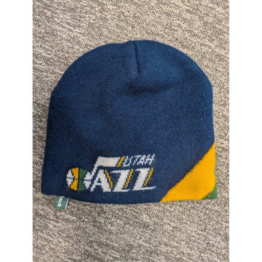 NordicTrack Utah Jazz Beanie Men's OS Navy Blue Yellow Green NBA Knit Hat